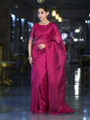Banarasee Handwoven Tissue Saree With Handwoven Pearl Motifs-Pink