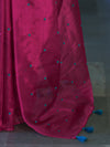 Banarasee Handwoven Tissue Saree With Handwoven Pearl Motifs-Pink