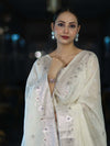 Banarasee Cotton Silk Zari Work Salwar Kameez Fabric With Dupatta Set-White