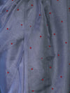 Banarasee Handwoven Tissue Saree With Handwoven Pearl Motifs-Grey