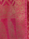 Banarasee Cotton Silk Zari Woven Salwar Kameez Dupatta Set-Fuscia Pink