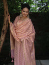 Banarasee Cotton Silk Zari Woven Salwar Kameez Dupatta Set-Light Pink
