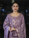 Banarasee Zari Embroidered Chanderi Silk Salwar Kameez With Dupatta Set-Lavender
