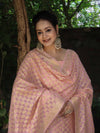 Banarasee Cotton Silk Zari Woven Salwar Kameez Dupatta Set-Light Pink