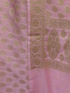 Banarasee Cotton Silk Zari Woven Salwar Kameez Dupatta Set-Light Pink