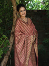 Banarasee Cotton Silk Zari Woven Salwar Kameez Dupatta Set-Burgundy