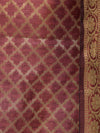 Banarasee Cotton Silk Zari Woven Salwar Kameez Dupatta Set-Burgundy