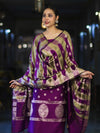 Banarasee Semi Katan Zari Work Salwar Kameez Fabric With Dupatta Set-Violet