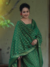 Banarasee Cotton Silk Zari Woven Salwar Kameez Dupatta Set-Green