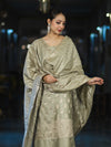 Banarasee Zari Embroidered Chanderi Silk Salwar Kameez With Dupatta Set-Sage Green