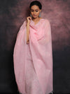 Banarasee Embroidered Linen Cotton Salwar Kameez With Dupatta-Pink