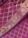 Banarasee Cotton Silk Zari Woven Salwar Kameez Dupatta Set-Magenta