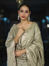 Banarasee Zari Embroidered Chanderi Silk Salwar Kameez With Dupatta Set-Sage Green