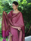 Banarasee Cotton Silk Zari Woven Salwar Kameez Dupatta Set-Magenta