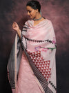 Banarasee Embroidered Chanderi Salwar Kameez With Digital Print Dupatta-Pink