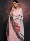 Banarasee Embroidered Chanderi Salwar Kameez With Digital Print Dupatta-Pink