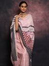Banarasee Embroidered Chanderi Salwar Kameez With Digital Print Dupatta-Pink
