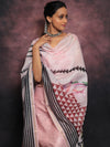 Banarasee Embroidered Chanderi Salwar Kameez With Digital Print Dupatta-Pink