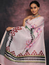 Banarasee Embroidered Chanderi Salwar Kameez With Digital Print Dupatta-Pink