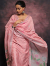 Banarasee Embroidered Chanderi Salwar Kameez With Digital Pichwai Print Dupatta-Pink