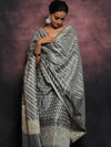 Banarasee Salwar Kameez Cotton Silk Resham & Zari Buti Woven Fabric With Dupatta-Grey