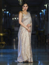 Banarasee Handloom Dual Tone Cotton Silk Saree With Resham Embroidery-Rose Pink (Gold Tone)