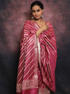 Banarasee Salwar Kameez Cotton Silk Resham & Zari Buti Woven Fabric With Dupatta-Magenta