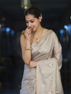 Banarasee Handloom Dual Tone Cotton Silk Saree With Resham Embroidery-Rose Pink (Gold Tone)