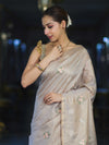Banarasee Handloom Dual Tone Cotton Silk Saree With Resham Embroidery-Rose Pink (Gold Tone)