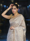 Banarasee Handloom Dual Tone Cotton Silk Saree With Resham Embroidery-Rose Pink (Gold Tone)