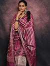 Banarasee Salwar Kameez Cotton Silk Resham & Zari Buti Woven Fabric With Dupatta-Purple