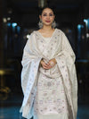 Banarasee Cotton Silk Zari Work Salwar Kameez Fabric With Dupatta Set-White