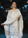 Banarasee Cotton Silk Zari Work Salwar Kameez Fabric With Dupatta Set-White