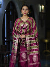 Banarasee Semi Katan Zari Work Salwar Kameez Fabric With Dupatta Set-Magenta