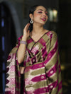 Banarasee Semi Katan Zari Work Salwar Kameez Fabric With Dupatta Set-Magenta