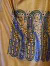 Banarasee Handloom Plain Mashru Silk Saree With Lace Border & Meenadar Pallu-Yellow