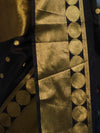 Banarasee Handloom Dual Color Tissue Silk Saree With Polka Dots Design & Border-Black & Gold