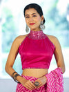 Banarasee Art Silk Fabric Hand Embroidered Mirror Work Blouse-Pink