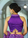 Banarasee Art Silk Fabric Hand Embroidered Mirror Work Blouse-Violet