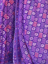 Banarasee Printed Handwork Chiffon Saree-Violet
