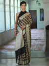Banarasee Pure Chiffon Saree With Gold Zari & Resham Jaal Work-Multicolor
