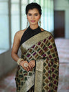 Banarasee Pure Chiffon Saree With Gold Zari & Resham Jaal Work-Multicolor