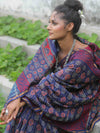 Banarasee Handloom Chanderi Bagru Block Printed Saree-Blue