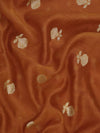Banarasee Handloom Pure Silk Zari Buti Salwar Kameez Fabric With Dupatta-Hot Pink & Orange