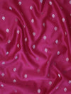 Banarasee Handloom Pure Silk Zari Buti Salwar Kameez Fabric With Dupatta-Hot Pink & Orange