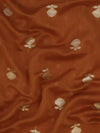 Banarasee Handloom Pure Silk Zari Buti Salwar Kameez Fabric With Dupatta-Hot Pink & Orange