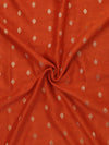 Banarasee Handloom Pure Silk Zari Buti Salwar Kameez Fabric With Dupatta-Red & Bottle Green