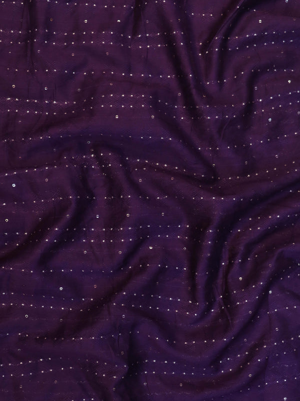 Banarasee Dual Color Chiffon Saree With Leheriya Design & Hand Work Border-Purple & White