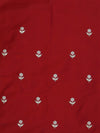 Banarasee Handwoven Tissue Silk Saree With Gold Zari Hand Work & Scallop Border-Peach