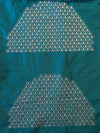 Banarasee Handwoven Crushed Tissue Saree With Silver Zari Border-Sky Blue